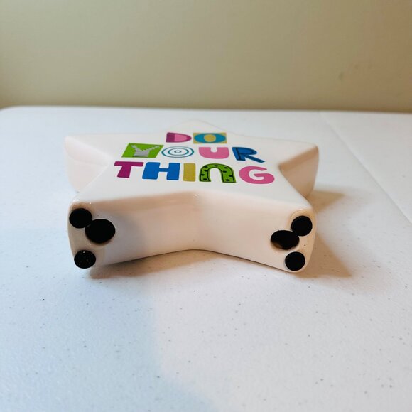Star-Shaped Ceramic Motivational Decor With "Do Your Thing" Print - Picture 7 of 7